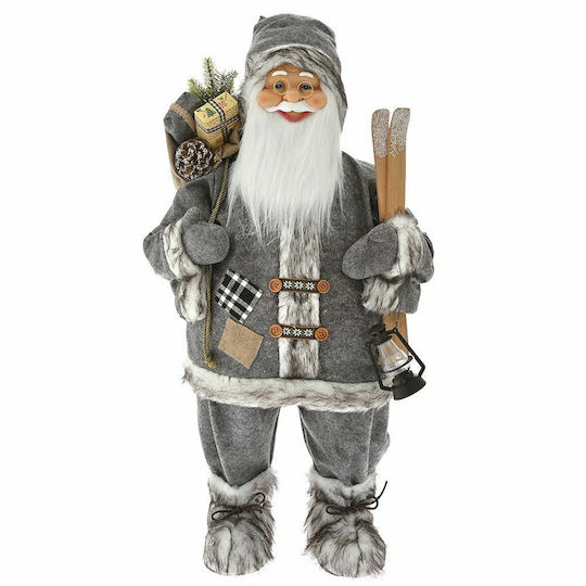 Dekorativer Weihnachtsmann Gray aus Stoff 80cm