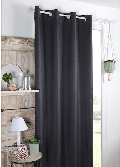 Curtain with Grommets S-F Copenhague Anthracite 140x260cm