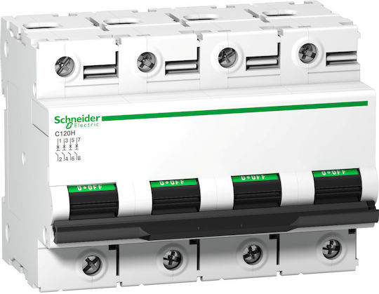 Schneider Electric Automatischer Schutzschalter 100A Vierpolig AC A9N18480