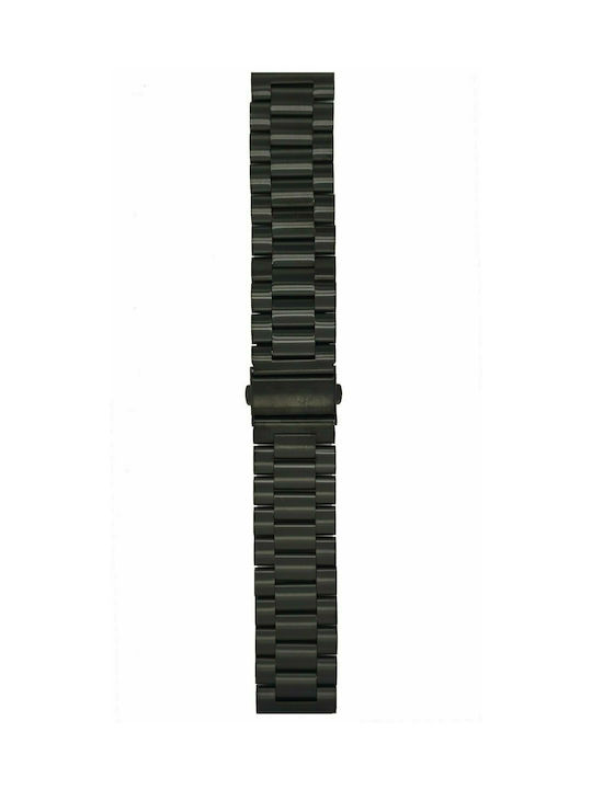 Metallic-Armband Schwarz 24mm