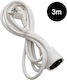 Lamtech Extension Cable Cord 3m White
