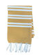 Pennie Striped Pareo with Fringes Yellow 90x170cm