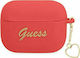 Guess Charm Θήκη Σιλικόνης σε Κόκκινο χρώμα για Apple AirPods 3