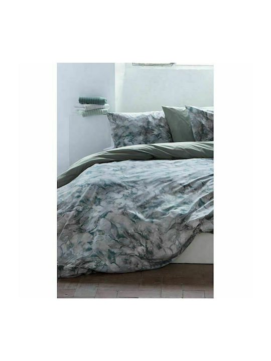 Viokarpet Bettbezug-Set Baumwolle Übergröße mit 2 Kissenbezügen 225x245 Zarci Grün