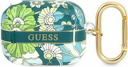 Guess Flower Strap Silicone Case with Keychain Green for Apple AirPods Pro