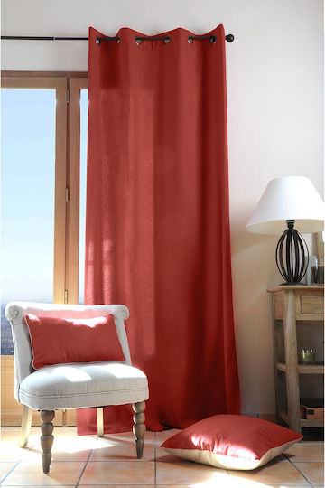 Κουρτίνα με Τρουκς S-F Duo Terracotta 135x240εκ.