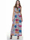 Sommer Maxi Damenkleid Tierdruck