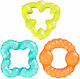 Playgro Bumpy Gums Teething Ring with Water made of Silicone for 3 m+ 3pcs