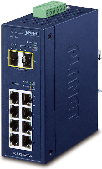 Planet IGS-4215-8T2S Managed L2 Switch με 8 Θύρες Gigabit (1Gbps) Ethernet και 2 SFP Θύρες