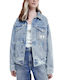 Kurz Damen Jeansjacke Blau