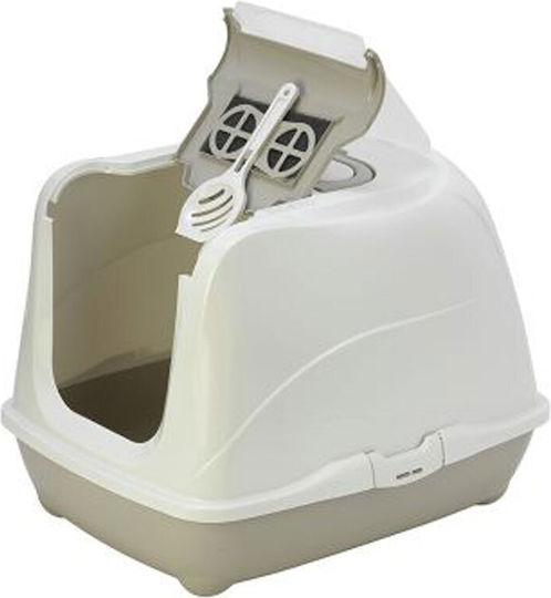 Moderna Flip Cat Large Cat Toilet Closed with Filter Gray L50 x W39 x H37cm