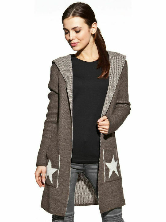 Cosmo Long Women's Cardigan Capuccino