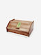 Bread Box with Lid Wooden Brown 42x17x28cm