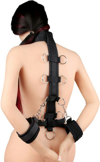 Kinksters Set for Cuffs & Collar Restraint Black 2 Pieces