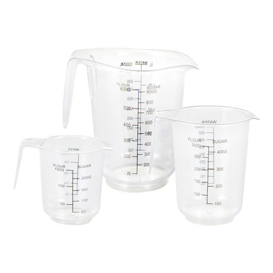 Excellent Houseware Plastik Küchenmessgerät 3Stück