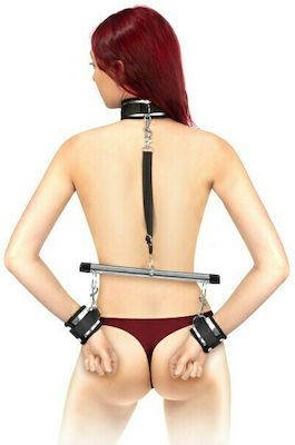 Fetish Tentation Soumission Handcuffs & Collar Black