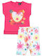 Losan Kids Set with Leggings Summer 2pcs Fuchsia