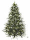 Christmas Green Tree with Metallic Base, Built in Branches and LED Lighting H240cm