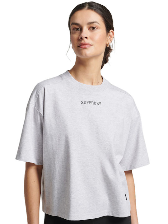 Superdry Damen T-Shirt Jar/Cadet Grey Marl