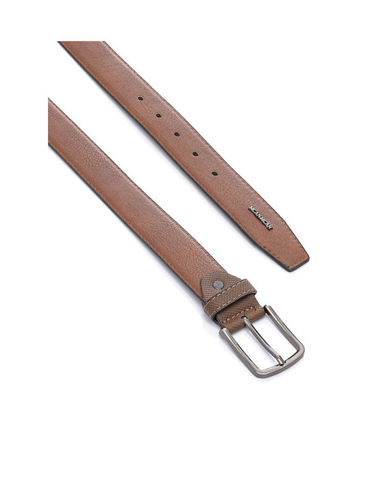 Mcan Men's Leather Belt Brown