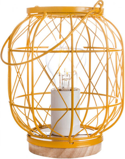 Elvhx Decorative Lamp Lattern with Socket for Bulb E27 Yellow