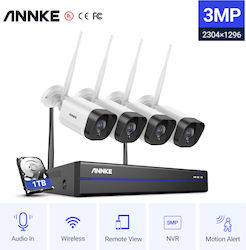 Annke N48WHR-I71GK Integrated CCTV System Wi-Fi with 4 Wireless Cameras 5MP