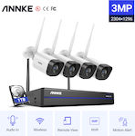 Annke N48WHR-I71GK Ολοκληρωμένο Σύστημα CCTV Wi-Fi με 4 Ασύρματες Κάμερες 5MP