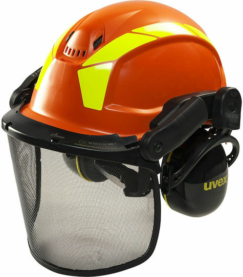 Uvex 9774237 Κράνος Șantier de construcții cu dopuri de urechi Portocaliu