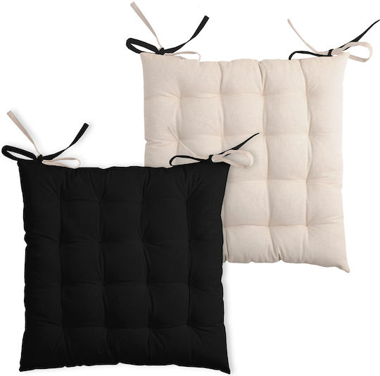S-F Duo Καρέκλας Κήπου Noir / Lin 40x40εκ.
