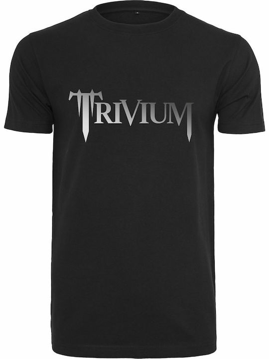 Merchcode Trivium Logo T-shirt Μαύρο Βαμβακερό