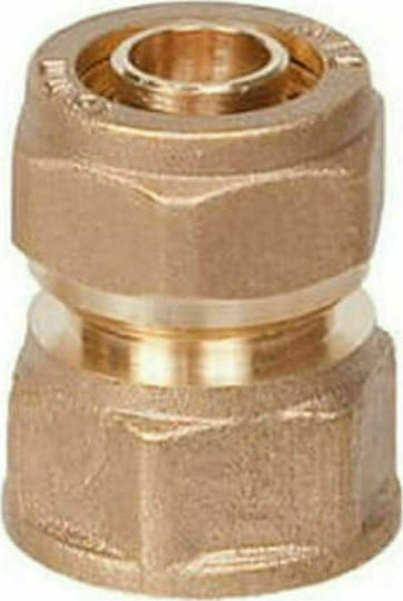Novara Rubinetterie Female Compression Tube Fitting Brass 1/2" 18mm 64014