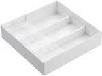 Plastic Organizator de birou în culoarea Alb 25x24.6x5.7cm.