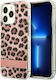 Guess Leopard Back Cover Πλαστικό Ροζ (iPhone 1...