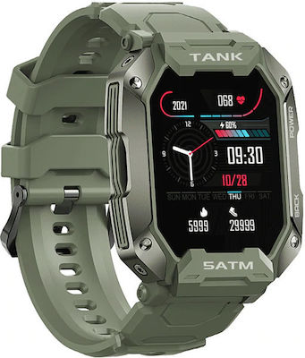 Kospet Tank M1 Αδιάβροχο Smartwatch με Παλμογράφο (Πράσινο)