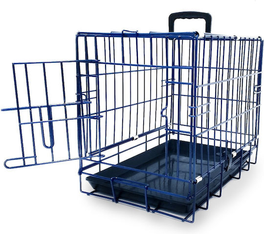 Crate Dog Wire Crate with 2 Doors Exhibition Blue 93x57.5x65cm