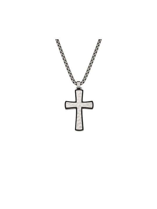 Season Time Men's Cross from Steel with Chain