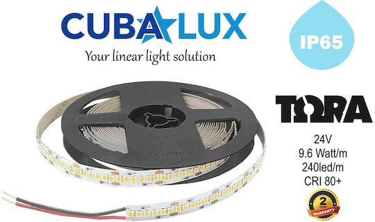 Cubalux Водоустойчива LED Лента 24V Топло бяло Светлина 5м