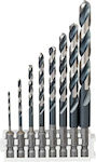 Bosch Set of 8 Drills HSS with Hexagonal Shank for Metal