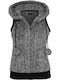 Long Women's Cardigan with Zipper Black/White