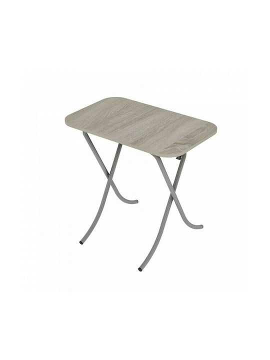 Alpino Table Kitchen Collapsible Wooden with Metal Frame Sonoma 50x80x75cm