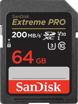 Sandisk Extreme Pro SecureDigital SDXC 64GB Klasse 10 U3 V30 UHS-I