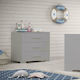 Baby Dresser with 3 Drawers Gray 94x50x91cm