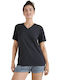 O'neill Damen T-shirt mit V-Ausschnitt Schwarz