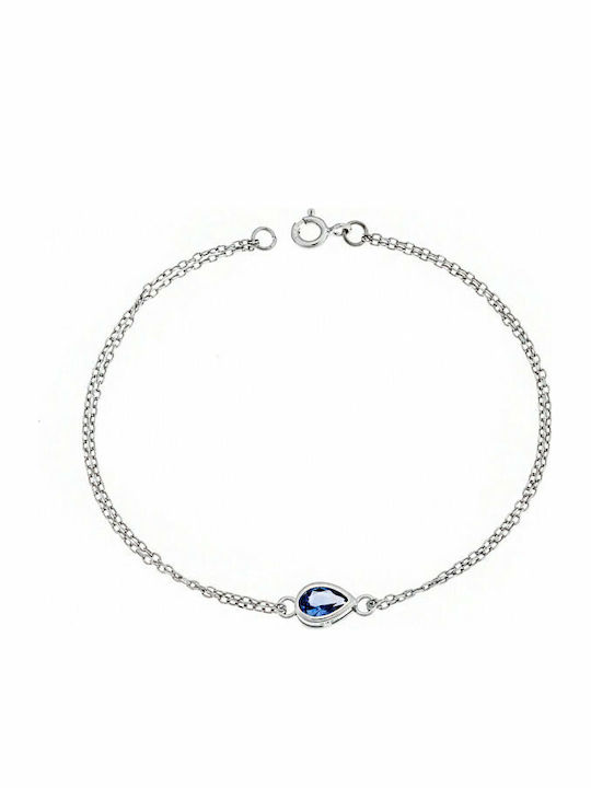 Senza Women's Silver Bracelet with Zircon 17.5cm