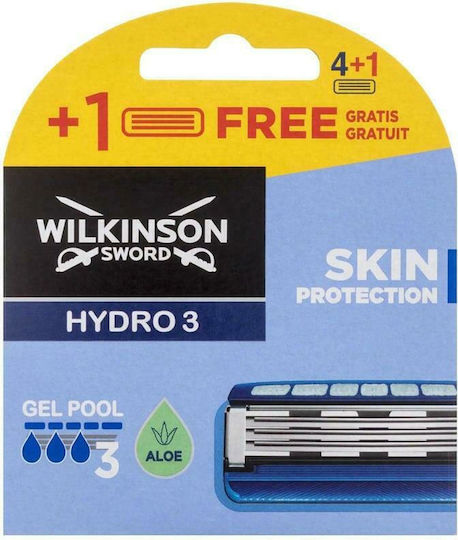 Wilkinson Sword Hydro 3 Capete de schimb cu 3 lame și bandă lubrifiantă 5buc