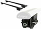 Farad Car Roof Bars Metallic 120cm for Toyota Land Cruiser 3D 5D Set with Roof Rack Legs and Lock Black