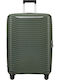 Samsonite Upscape Μεγάλη Βαλίτσα Ταξιδίου Σκληρή Πράσινη με 4 Ρόδες Ύψους 75εκ.