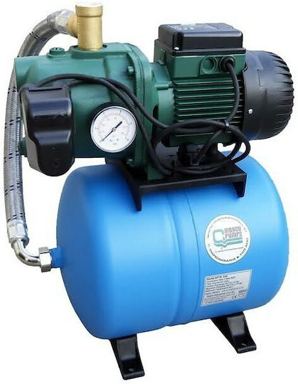 DAB JET 82 M O singură etapă Cu o singură fază Pompa de presiune pentru apă cu rezervor Orizontal de 24lt litri 0.8hp Roșu