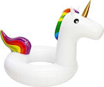 Saltea umflabilă Ride On pentru piscină Unicorn cu mânere Alb 175cm