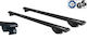 Farad Farad Metal Roof Bars 120cm for Volkswagen Sharan 5D 2011 Set with Roof Rack Legs and Lock Black